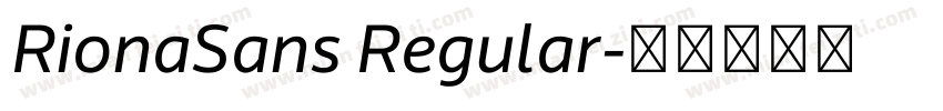 RionaSans Regular字体转换